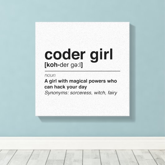 Codermeisje Canvas Afdruk (Insitu (Houten vloer))