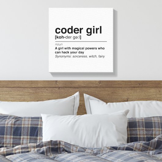 Codermeisje Canvas Afdruk (Insitu (Slaapkamer))