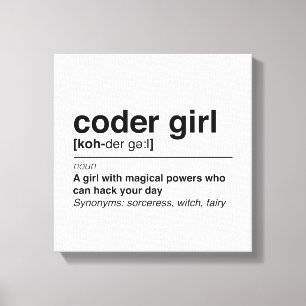 Codermeisje Canvas Afdruk