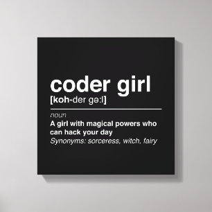 Codermeisje Canvas Afdruk