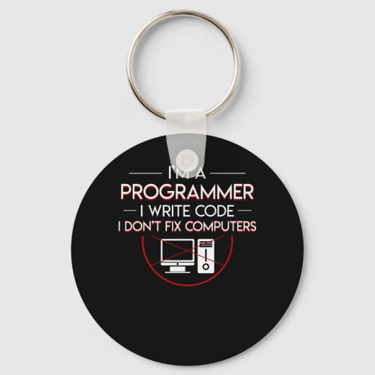 Coderprogrammeur Schrijven Code niet bevestigen Co Sleutelhanger (Voorkant)