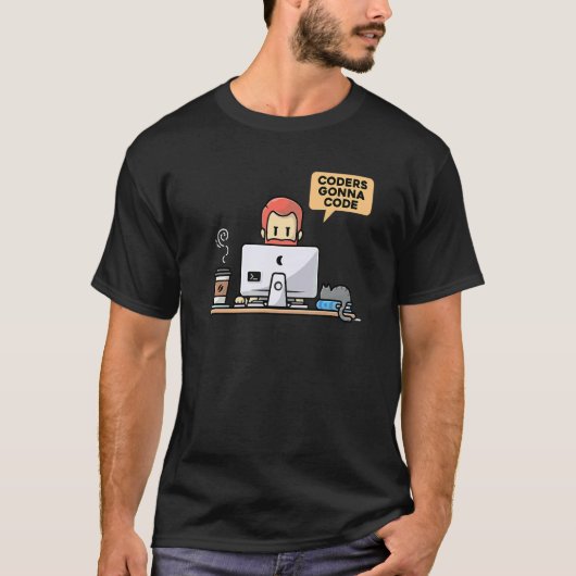Coders Gonna Code Programmer Computer Geek Nerd PC T-shirt (Voorkant)
