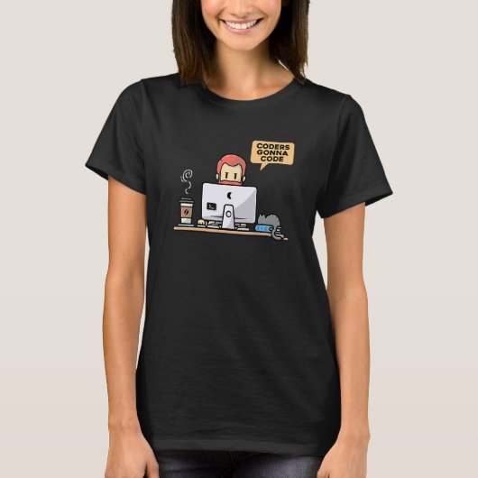 Coders Gonna Code Programmer Computer Geek Nerd PC T-shirt (Voorkant)