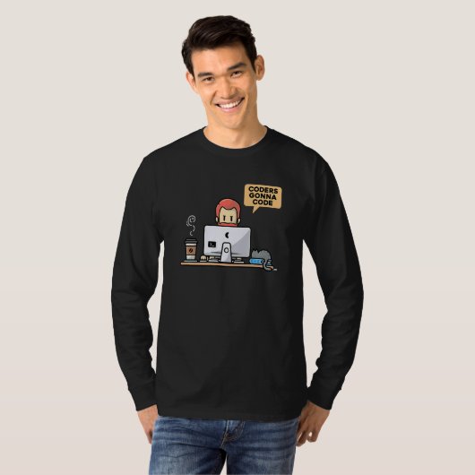 Coders Gonna Code Programmer Computer Geek Nerd PC T-shirt (Voorkant volledig)