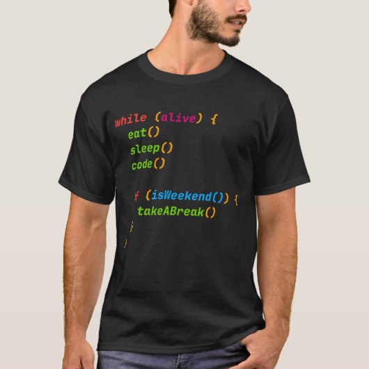Coder's Life Cycle T-shirt (Voorkant)