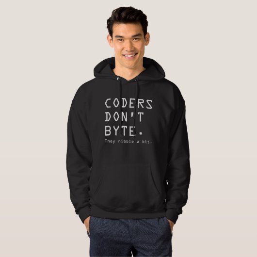 Coders niet Byte Hoodie (Voorkant volledig)