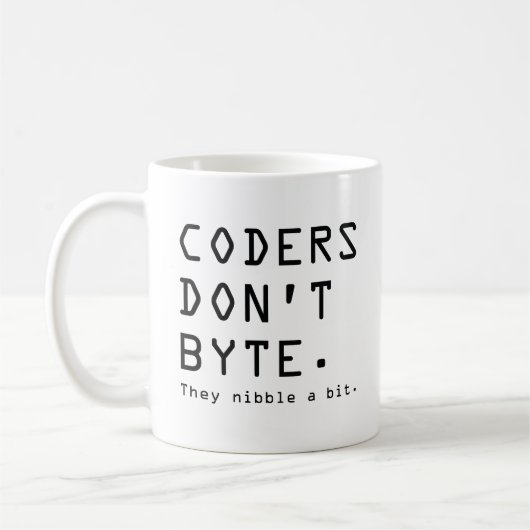 Coders niet Byte Koffiemok (Links)