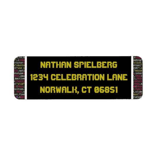 Coder's partij retour adres label (Voorkant)