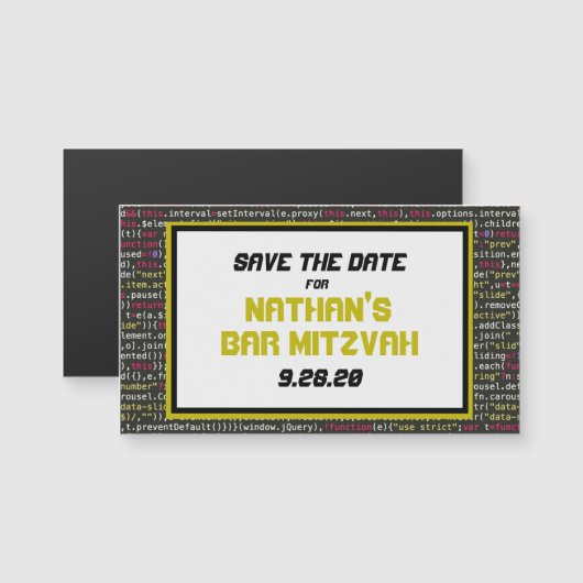 Coder's Party Save the Date Magnet (klein) (Voorkant / Achterkant)