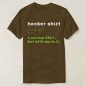 Codeur 1 van de computerwetenschapsprogrammeur t-shirt (Design voorkant)