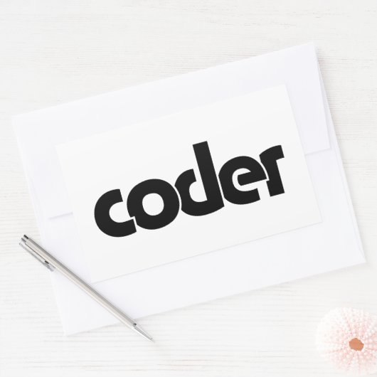 Codeur Rechthoekige Sticker (Envelop)
