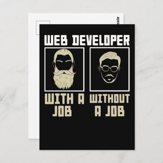 Codeur voor IT Developer Nerd Briefkaart (Voorkant / Achterkant)