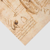 Codex Atlanticus, hydraulische machines van da Vin Tissuepapier (Detail)