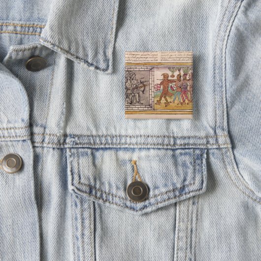 Codex Duran Vierkante Button 5,1 Cm (In situ)