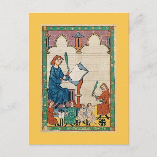 Codex Manesse Briefkaart (Voorkant)