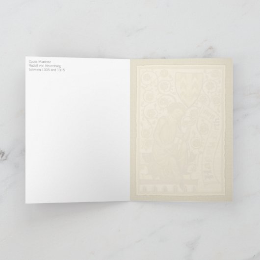 Codex Manesse CC0554 Birthday Card Kaart (Binnen)