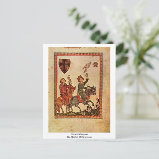 Codex Manesse door kapitein Manesse Briefkaart (Staand voorkant)