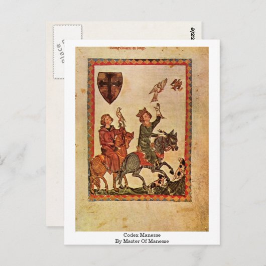 Codex Manesse door kapitein Manesse Briefkaart (Voorkant / Achterkant)