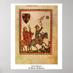 Codex Manesse door kapitein Manesse Poster