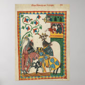 Codex Manesse Graf Friedrich von Leiningen Poster (Voorkant)