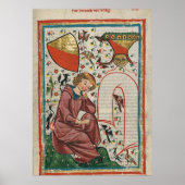 Codex Manesse Herr Heinrich von Veldeke Poster (Voorkant)