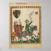 Codex Manesse - König Konrad der Junge Poster (Voorkant)