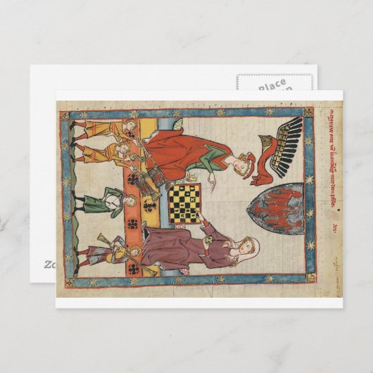 Codex Manesse - Markgraf Otto von Brandenburg Post Briefkaart (Voorkant / Achterkant)