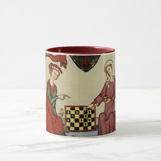 Codex Manesse middeleeuwse schaakspelers Mok (Midden)