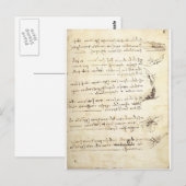 Codex over vogelvlucht door Leonardo da Vinci Briefkaart (Voorkant / Achterkant)