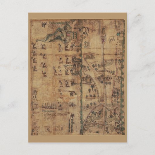 Codex Quetzalecatzin (1593) Briefkaart (Voorkant)