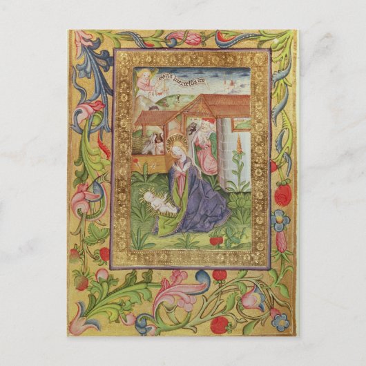 Codex Ser Nov 2599 f. 39v De geboorte van Christus Briefkaart (Voorkant)