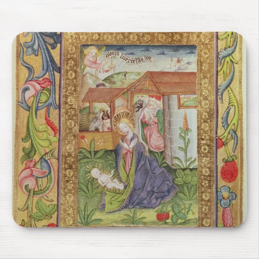 Codex Ser Nov 2599 f. 39v De geboorte van Christus Muismat (Voorkant)