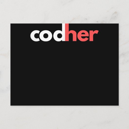 Codher Girl Programmer Women Stem Engineer Lovers Aankondigingskaart (Voorkant)