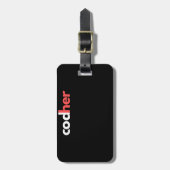 Codher Girl Programmer Women Stem Engineer Lovers Bagagelabel (Voorkant verticaal)