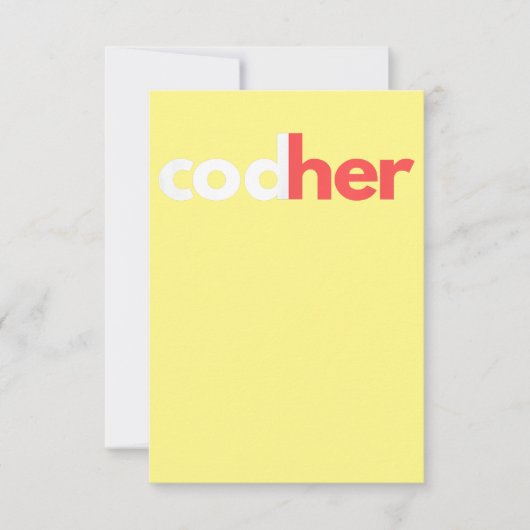 Codher Girl Programmer Women Stem Engineer Lovers Bedankkaart (Voorkant)