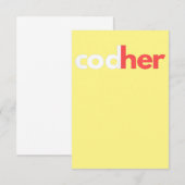 Codher Girl Programmer Women Stem Engineer Lovers Bedankkaart (Voorkant / Achterkant)
