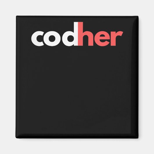 Codher Girl Programmer Women Stem Engineer Lovers Magneet (Voorkant)