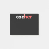 Codher Girl Programmer Women Stem Engineer Lovers Post-it® Notes (Voorkant)