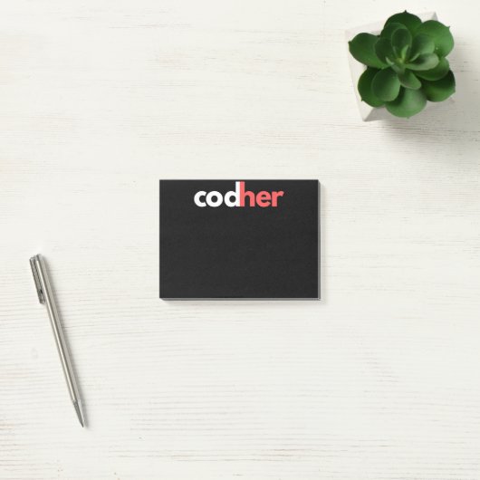 Codher Girl Programmer Women Stem Engineer Lovers Post-it® Notes (Kantoor)