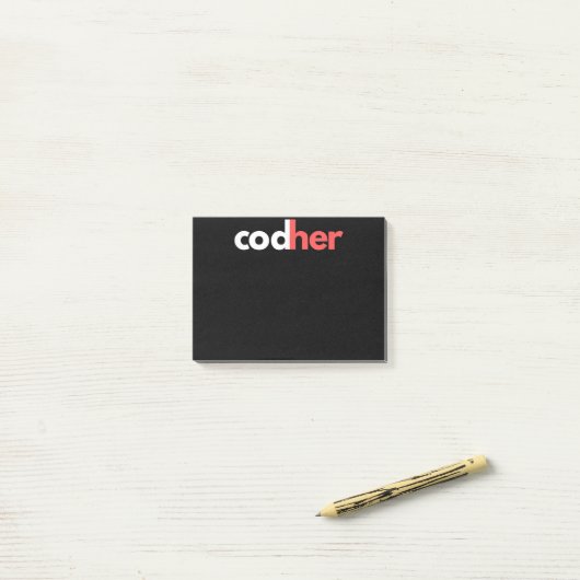 Codher Girl Programmer Women Stem Engineer Lovers Post-it® Notes (Op bureau)
