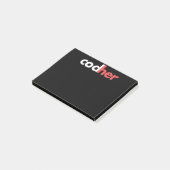 Codher Girl Programmer Women Stem Engineer Lovers Post-it® Notes (Schuin)