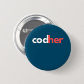 Codher Girl Programmer Women Stem Engineer Lovers Ronde Button 5,7 Cm (Voorkant /achterkant)