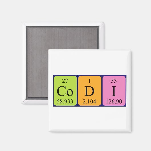 Codi periodiek table name magnet (Voorkant / Achterkant)
