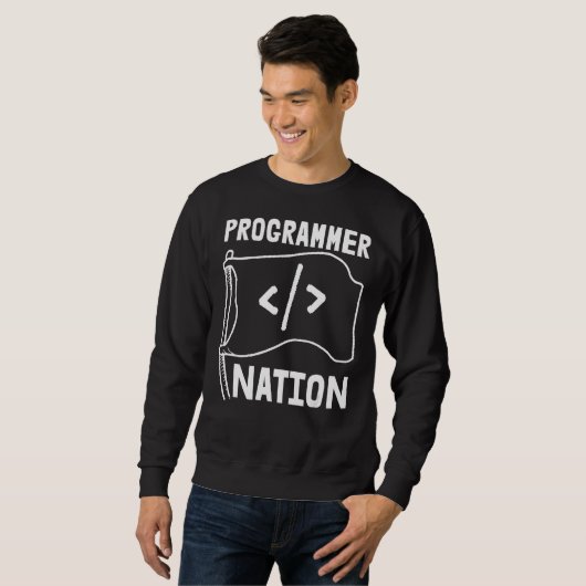 Codi Programmer Nation Code Developer Programming  Trui (Voorkant volledig)