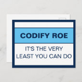 Codify Roe is het minste dat je het Congres kunt d Briefkaart (Voorkant / Achterkant)
