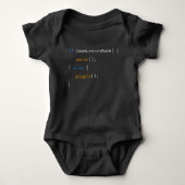 Coding Baby Funny Programmer And Developer Code Romper (Voorkant)