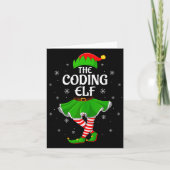 Coding Elf Christmas Family Girls Women Elf Squad  Kaart (Voorkant)
