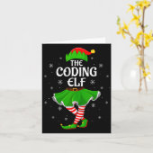 Coding Elf Christmas Family Girls Women Elf Squad  Kaart (Gele Bloem)