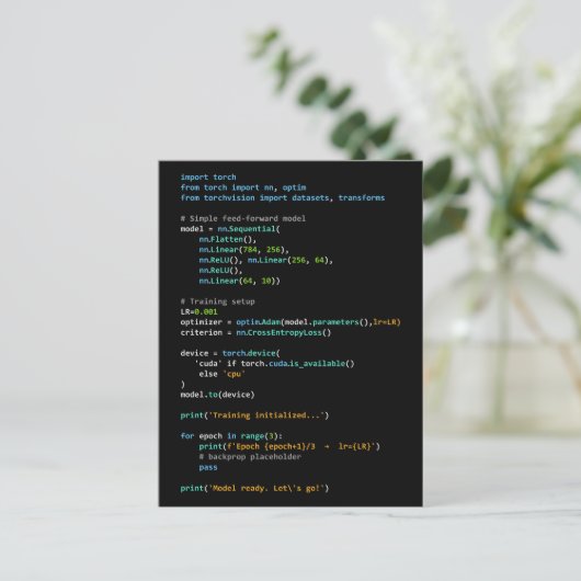 Coding Humor - Developer Logic and Tech Life Briefkaart (Staand voorkant)