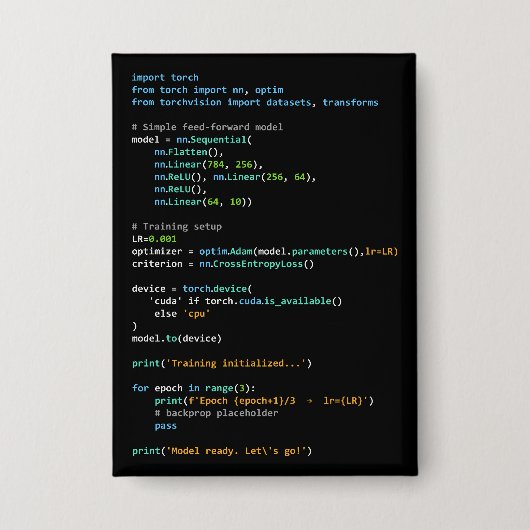 Coding Humor - Developer Logic and Tech Life Button (Voorkant)